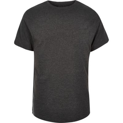Dark grey crew neck t-shirt